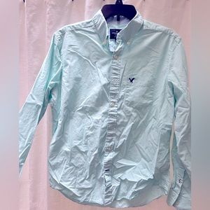Bright Blue American Eagle Button Down